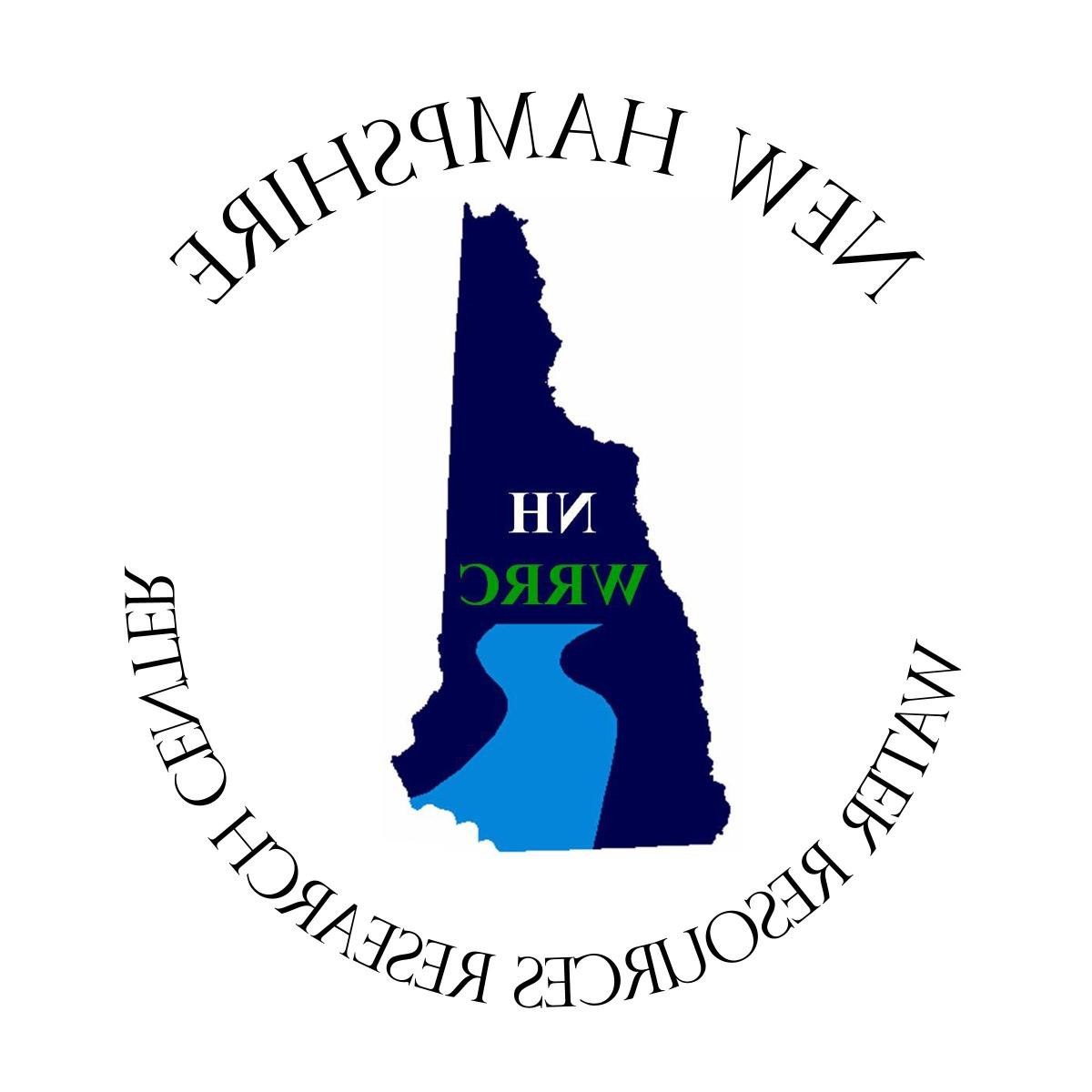 The logo for the NHWRRC shows an image of the NH State with a river running through it.